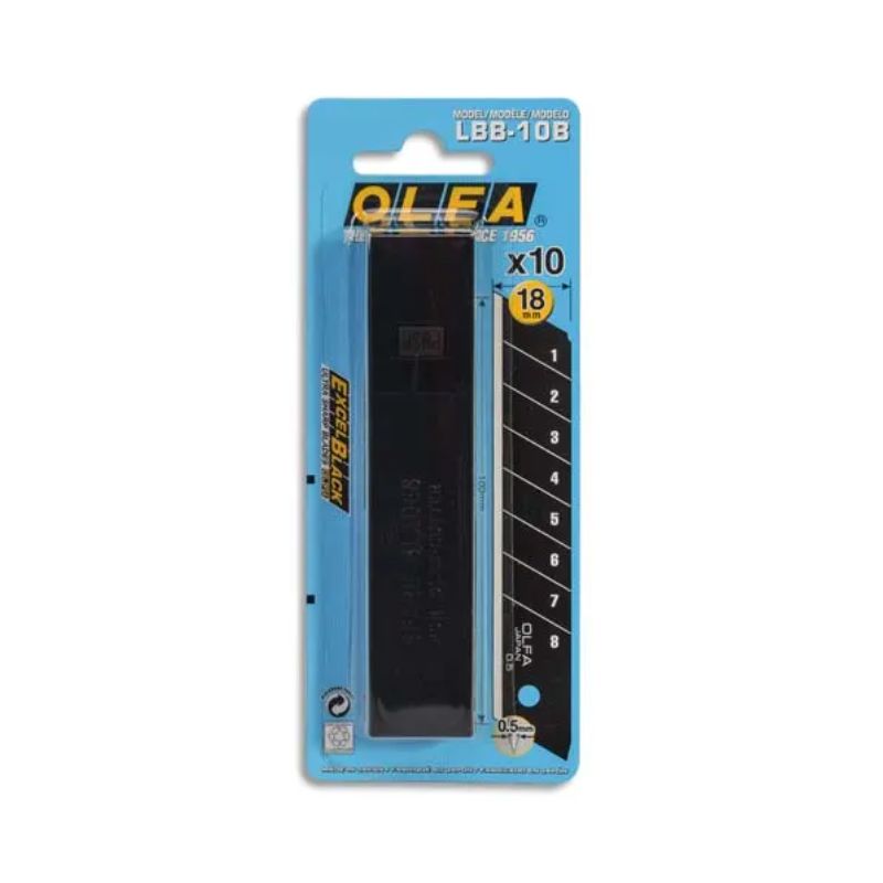 OLFA Etui de 10 lames pour cutter OLFA L1/GREEN, lame de 18mm LBB-10B OLFA Etui de 10 lames pour cutter OLFA L1/GREEN, lame de 18mm LBB-10B