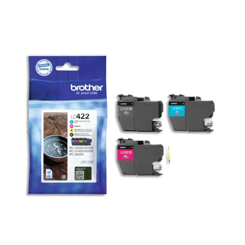 BROTHER Pack de 4 cartouches Jet d'encre LC422VAL BROTHER Pack de 4 cartouches Jet d'encre LC422VAL