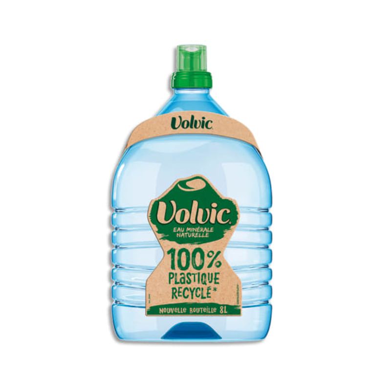 VOLVIC Bouteille plastique fontaine d'eau 8 litres minérale plate VOLVIC Bouteille plastique fontaine d'eau 8 litres minérale plate
