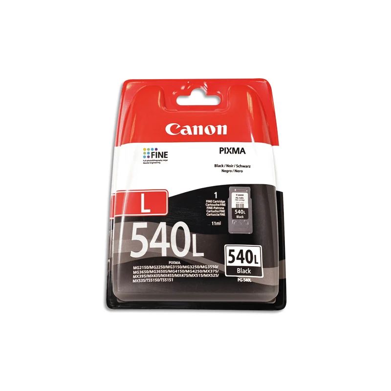 CANON Cartouche jet d'encre noire taille L PG-540L 5224B010 CANON Cartouche jet d'encre noire taille L PG-540L 5224B010