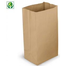 250 Sac kraft recyclé résistant 4kg sans poignées 70g 20 x 30 x 10 cm