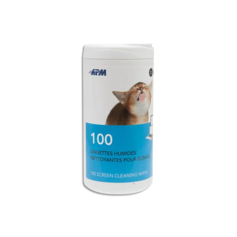 APM Boîte distributrice de 100 lingettes pour tablettes/smartphones 600103 APM Boîte distributrice de 100 lingettes pour tablettes/smartphones 600103