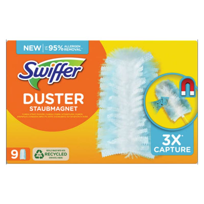SWIFFER Boîte de 9 Lingettes attrape-poussière pour plumeau Swiffer SWIFFER Boîte de 9 Lingettes attrape-poussière pour plumeau Swiffer