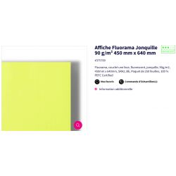 Affiche Fluorama Jonquille 90 g/m² 450 mm x 640 mm