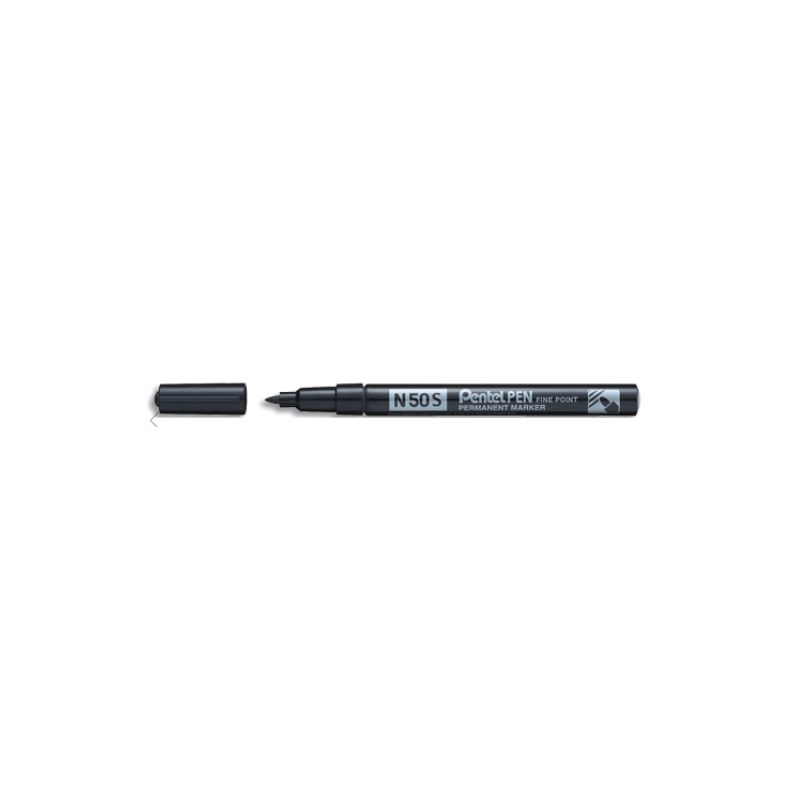 PENTEL Marqueur permanent N50. Pointe fine. Encre résistante aux conditions -30°C +60°C. Coloris noir PENTEL Marqueur permanent N50. Pointe fine. Encre résistante aux conditions -30°C +60°C. Coloris noir