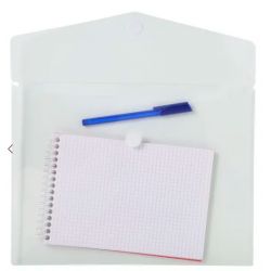 EXACOMPTA Sachet de 5 pochettes-enveloppes scratch A4 en polypropylène 2/10e. Coloris incolore