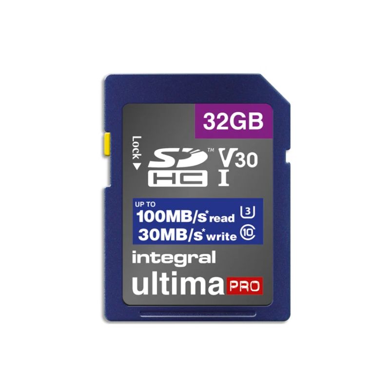 INTEGRAL Carte SDHC 32Go 4K INSDH32G-100V30 INTEGRAL Carte SDHC 32Go 4K INSDH32G-100V30