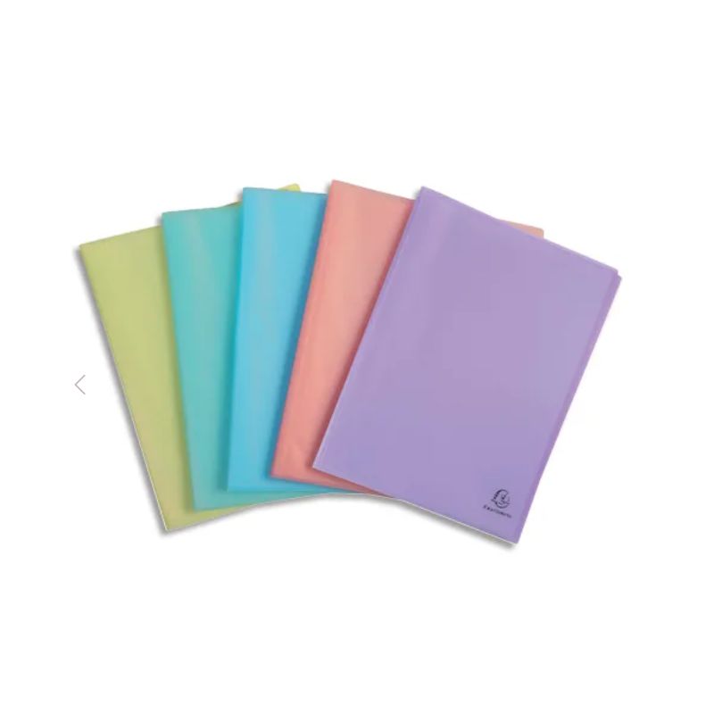 EXACOMPTA Protège-documents CHROMALINE 20 pochettes/40 vues PP 5/10e. Coloris assortis pastel EXACOMPTA Protège-documents CHROMALINE 20 pochettes/40 vues PP 5/10e. Coloris assortis pastel