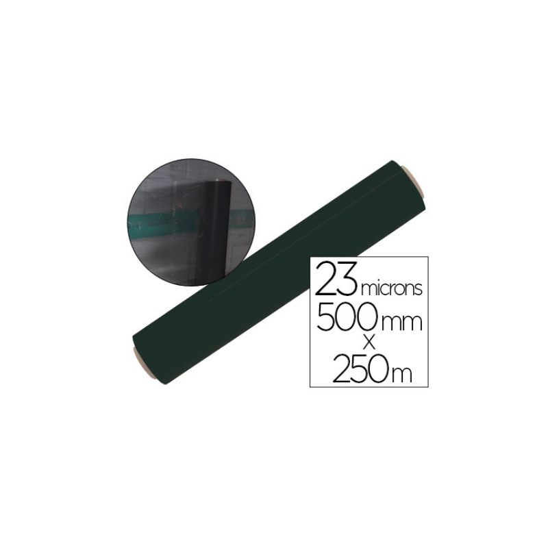 Film étirable 500mmx250m épaisseur 23 microns bonne adhérence coloris noir. Film étirable 500mmx250m épaisseur 23 microns bonne adhérence coloris noir.