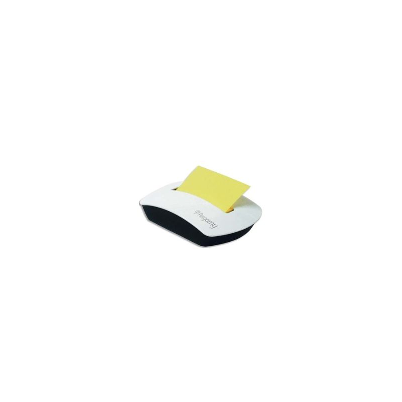 PERGAMY Dévidoir Z-note transparent rechargeable + 1 bloc Z-note 100 feuilles 7,6 x 7,6 cm coloris Jaune PERGAMY Dévidoir Z-note transparent rechargeable + 1 bloc Z-note 100 feuilles 7,6 x 7,6 cm coloris Jaune