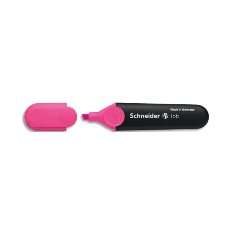 SCHNEIDER Surligneur JOB 150 (rechargeable) pointe biseautée, encre Rose SCHNEIDER Surligneur JOB 150 (rechargeable) pointe biseautée, encre Rose