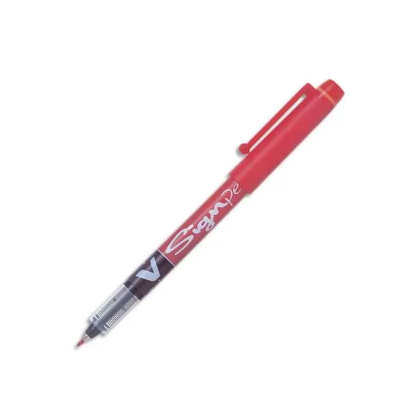 PILOT Stylo-feutre pointe en nylon largeur de trait 0,6 mm encre liquide Rouge V-SIGN PEN PILOT Stylo-feutre pointe en nylon largeur de trait 0,6 mm encre liquide Rouge V-SIGN PEN