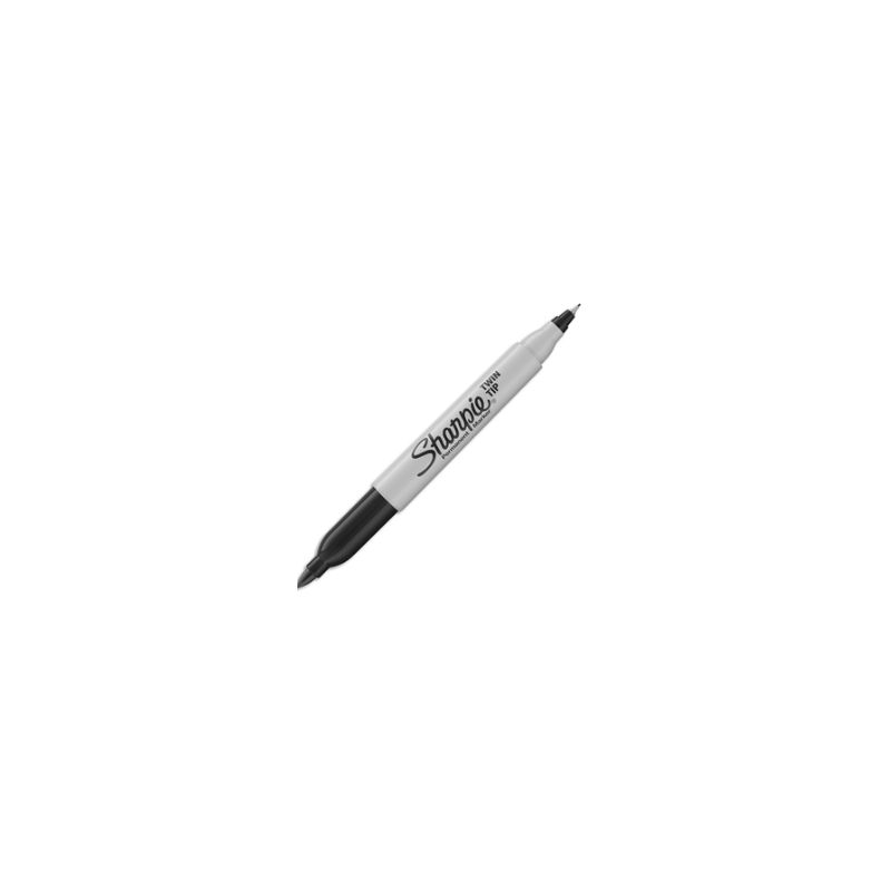 SHARPIE Marqueur permanent SHARPIE Twin Tip à pointe double 0,9/0,5mm. Coloris noir SHARPIE Marqueur permanent SHARPIE Twin Tip à pointe double 0,9/0,5mm. Coloris noir