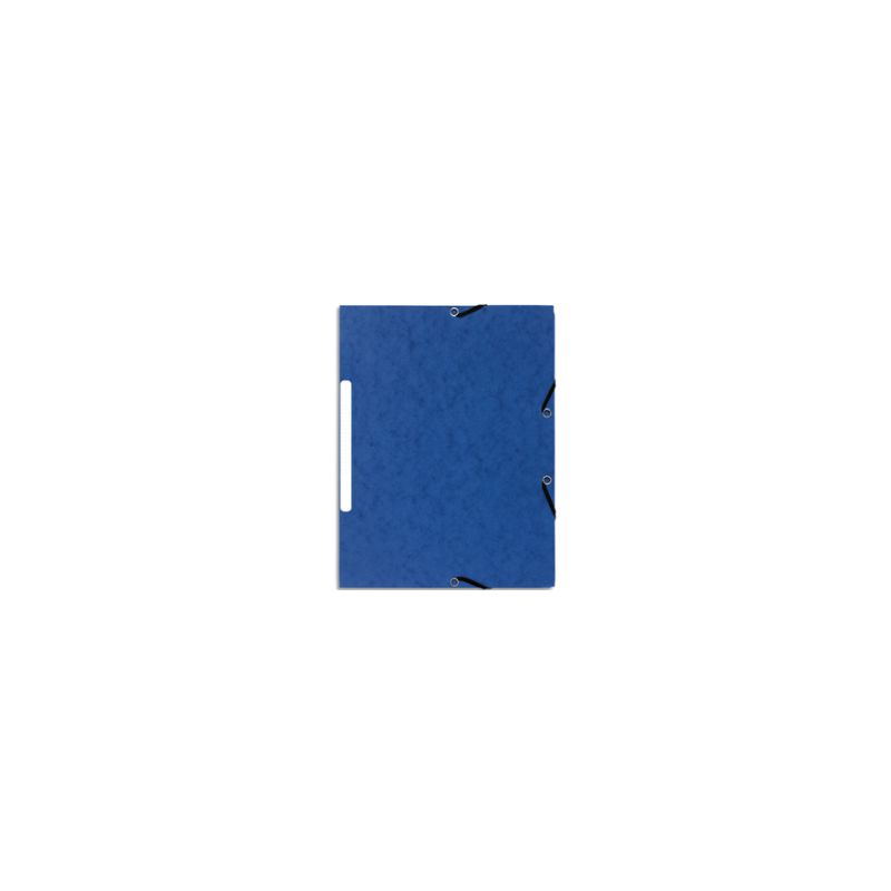 EXACOMPTA Chemise 3 rabats et élastique carte marbrée recyclée 4/10e 355gr. Format 24x32cm. Coloris Bleu EXACOMPTA Chemise 3 rabats et élastique carte marbrée recyclée 4/10e 355gr. Format 24x32cm. Coloris Bleu