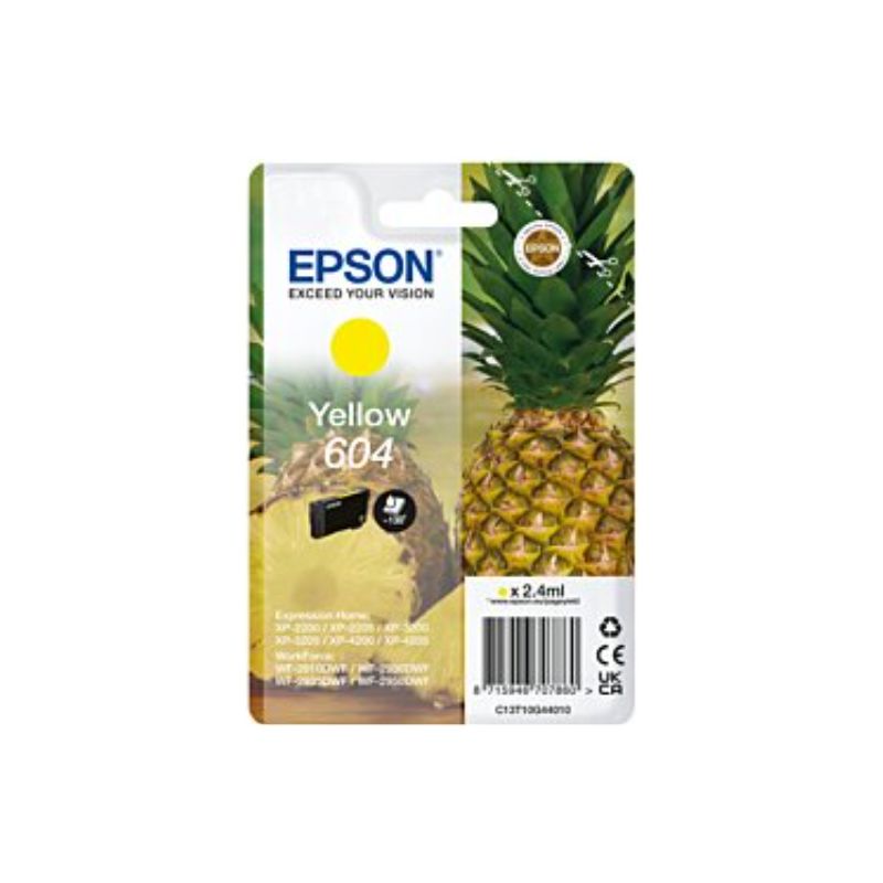 EPSON Cartouche Jet d'Encre Jaune 604 S (T10G4) C13T10G44010 EPSON Cartouche Jet d'Encre Jaune 604 S (T10G4) C13T10G44010