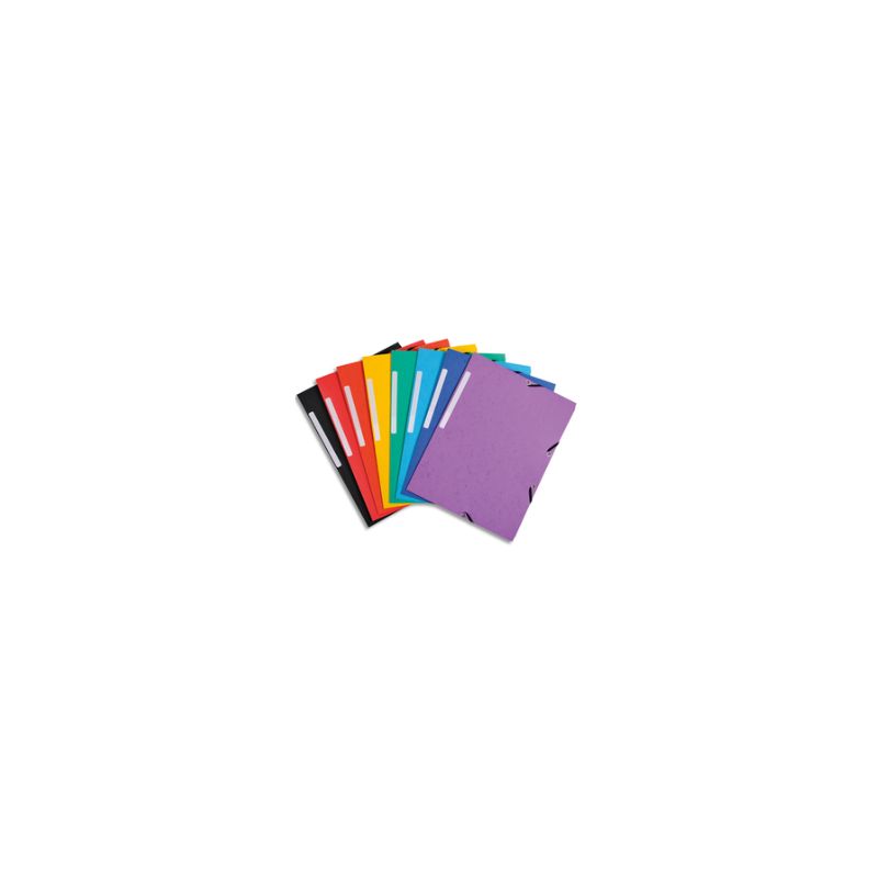 EXACOMPTA Chemise 3 rabats et élastique carte marbrée recyclée 4/10e 355gr.Format 24x32cm.Coloris Assorti EXACOMPTA Chemise 3 rabats et élastique carte marbrée recyclée 4/10e 355gr.Format 24x32cm.Coloris Assorti