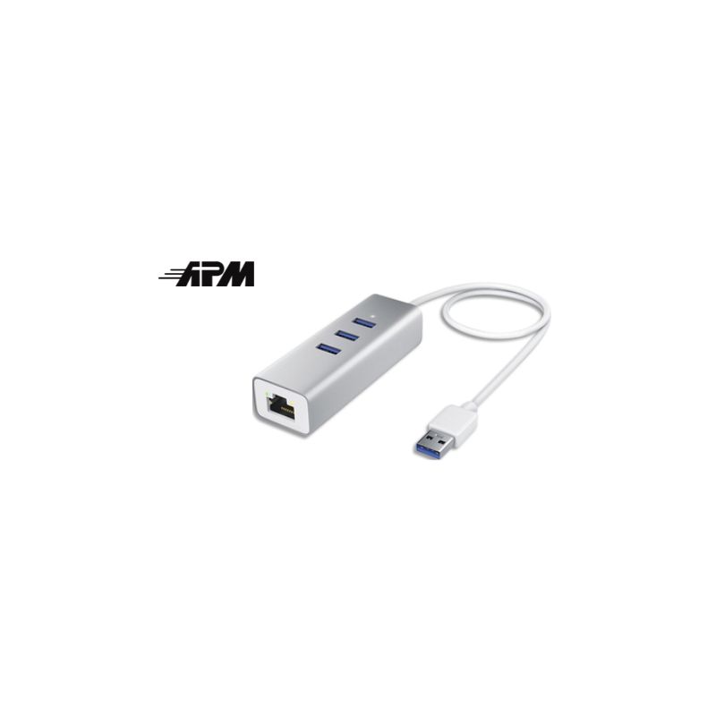 APM Hub USB-C 3.0 4 ports : 3xUSB-A, 1xRJ45 gigabit APM Hub USB-C 3.0 4 ports : 3xUSB-A, 1xRJ45 gigabit