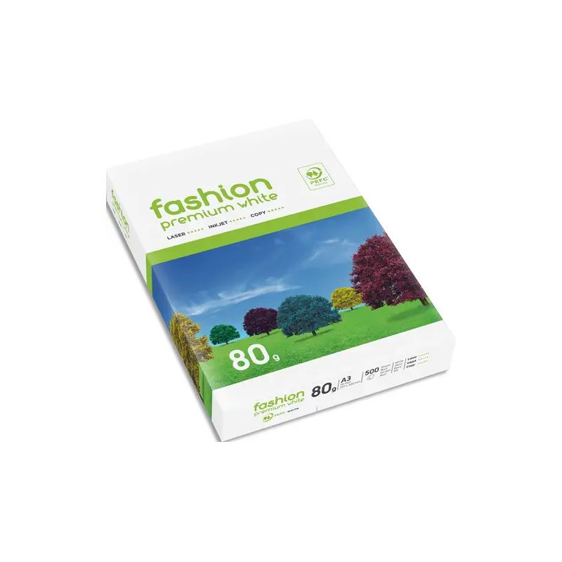 CLAIREFONTAINE Ramette 500 feuilles très Blanc FASHION A3 80G CIE 165 CLAIREFONTAINE Ramette 500 feuilles très Blanc FASHION A3 80G CIE 165